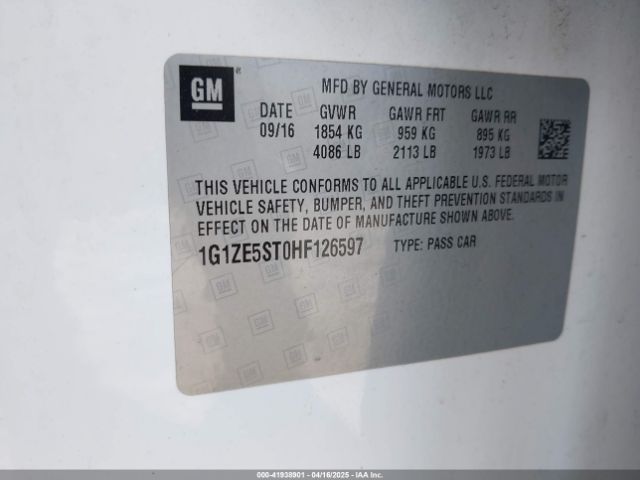 1G1ZE5ST0HF126597 Chevrolet MALIBU 1LT