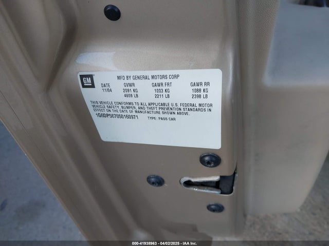 2005 CADILLAC CTS 1G6DP567050160971 Photo 8