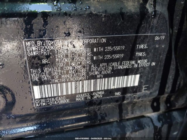 JTMC1RFV7KD028911 Toyota Rav4 Xle Premium