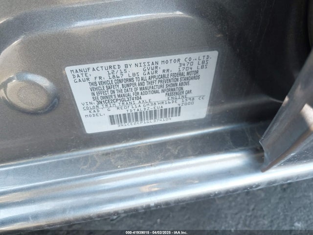 Nissan Versa Note Sv 2016 3N1CE2CP1GL374104 Image 9