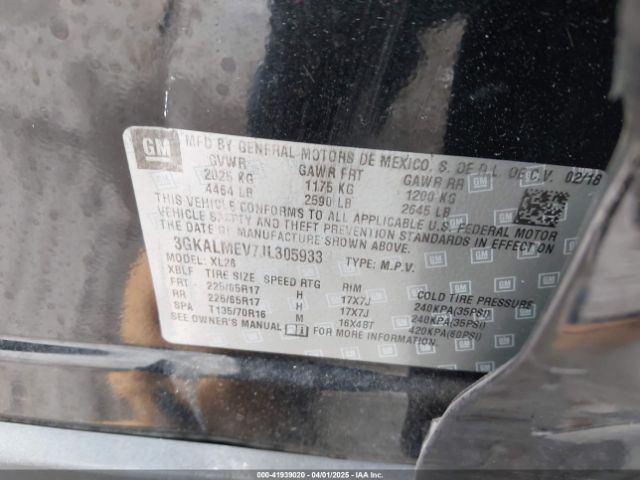 3GKALMEV7JL305933 GMC Terrain Sle