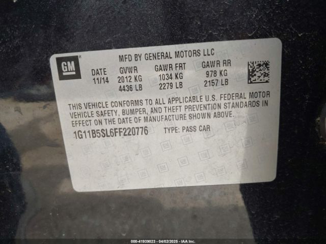 1G11B5SL6FF220776 Chevrolet MALIBU LS