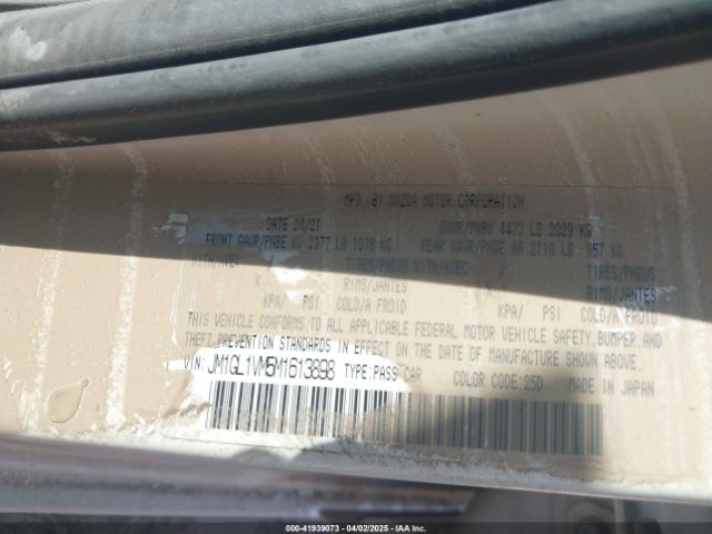 JM1GL1VM5M1613898 Mazda Mazda6 Touring