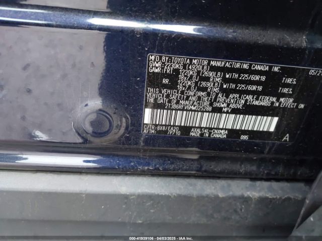 2T3B6RFV6MW025288 Toyota Rav4 Hybrid Xle Premium