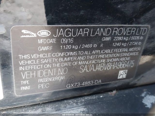 SAJAJ4BV8HA966475 Jaguar Xe 35t Premium