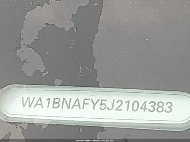 WA1BNAFY5J2104383 Audi Q5 2.0t Premium/2.0t Tech Premium