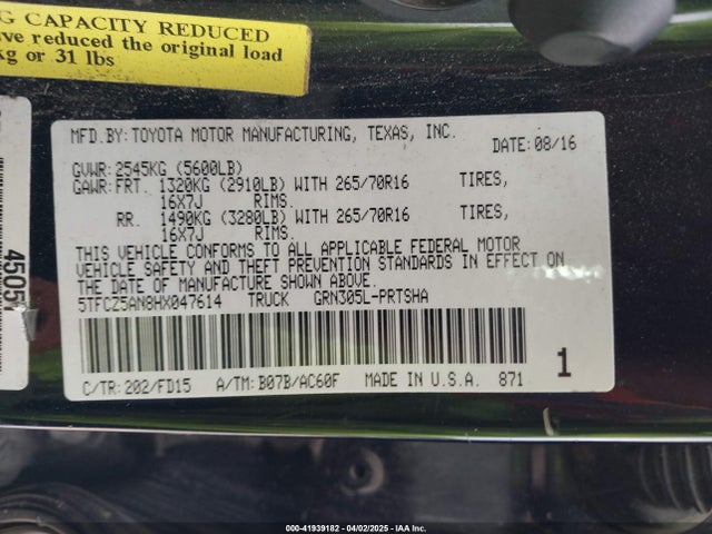 5TFCZ5AN8HX047614 Toyota Tacoma Trd Off Road
