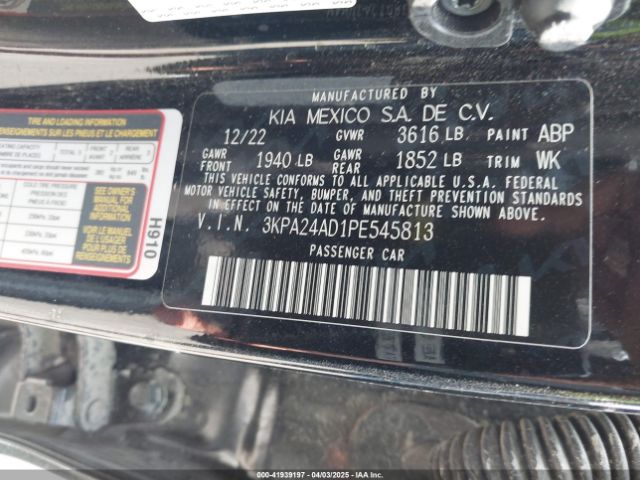 3KPA24AD1PE545813 KIA RIO LX