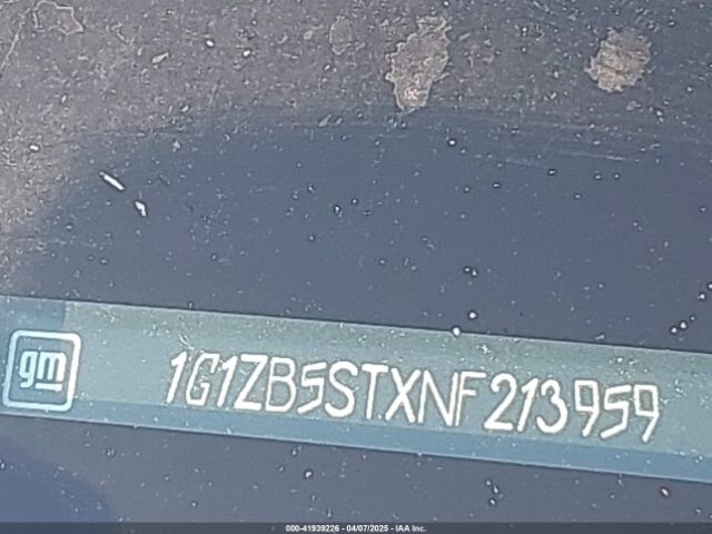 1G1ZB5STXNF213959 Chevrolet Malibu Fwd Ls