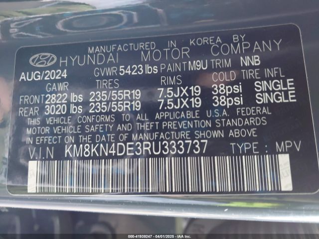 KM8KN4DE3RU333737 Hyundai Ioniq 5 Sel