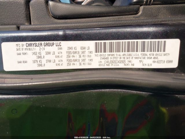 1C4RJEBG5EC432925 Jeep Grand Cherokee Limited