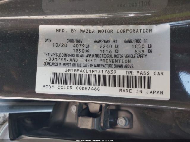 JM1BPACL1M1317639 Mazda Mazda3 Preferred
