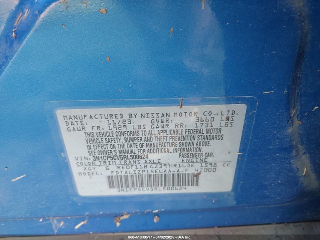 3N1CP5CV5RL500624 Nissan Kicks Sv Xtronic Cvt