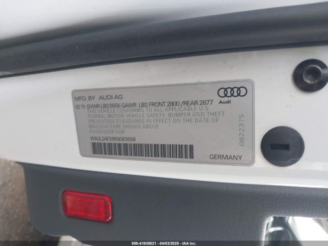 WAUL2AF26KN083698 Audi A6 55 Premium