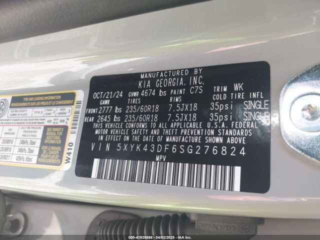 5XYK43DF6SG276824 KIA Sportage Sx