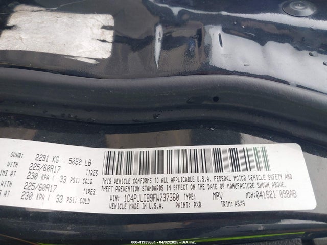 1C4PJLCB9FW737360 Jeep Cherokee Latitude