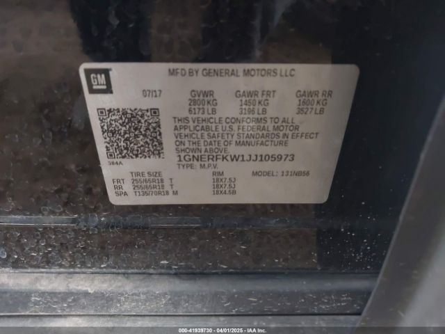 1GNERFKW1JJ105973 Chevrolet Traverse Ls