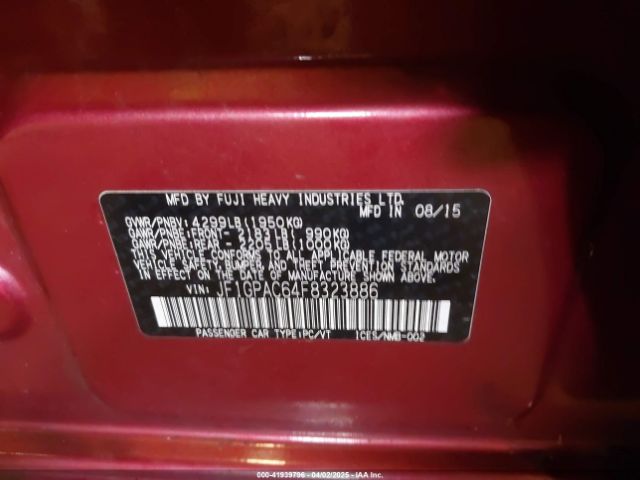 2015 SUBARU IMPREZA JF1GPAC64F8323886 Photo 8