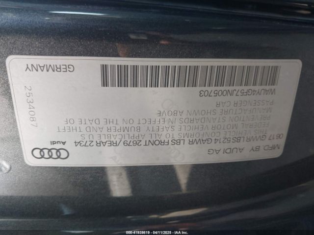 WAUY4GF57JN005703 Audi S5 3.0t Premium Plus