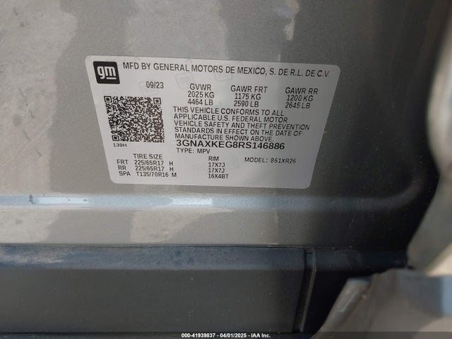 3GNAXKEG8RS146886 Chevrolet Equinox Fwd Lt
