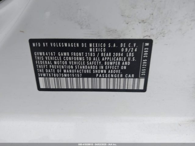 3VW7X7BU7SM015157 Volkswagen Jetta 1.5t Se