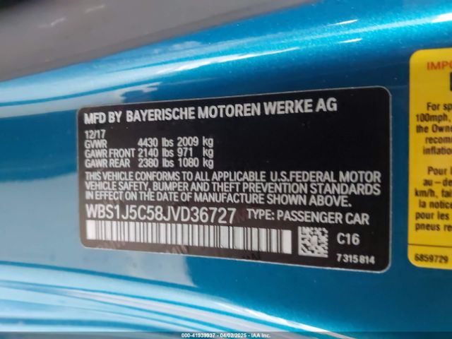 WBS1J5C58JVD36727 BMW M2