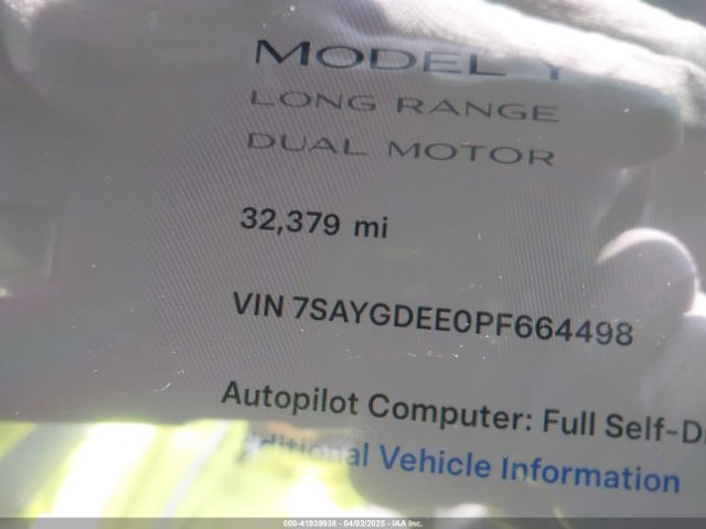 2023 TESLA MODEL Y 7SAYGDEE0PF664498 Photo 6