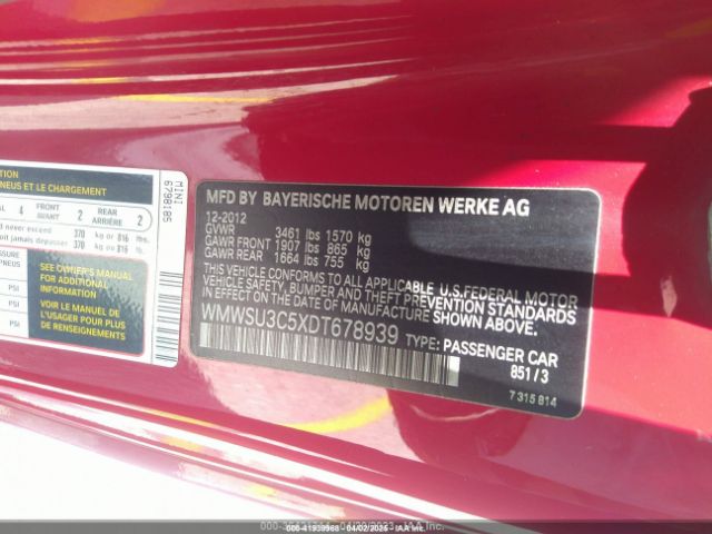 2013 MINI HARDTOP WMWSU3C5XDT678939 Photo 8