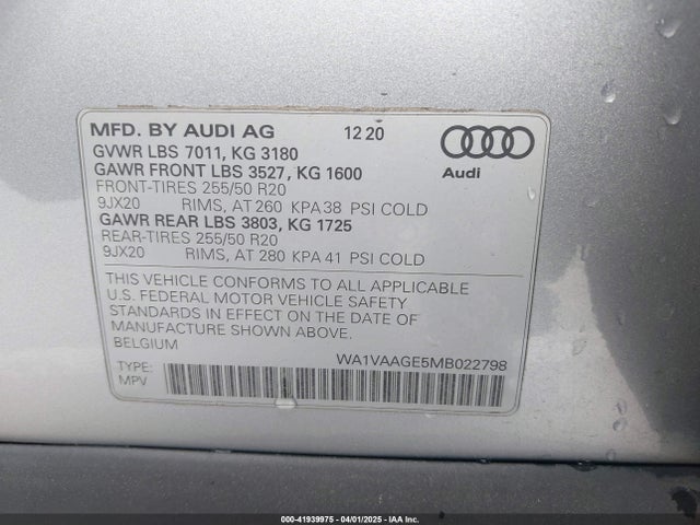 2021 AUDI E-TRON WA1VAAGE5MB022798 Photo 8