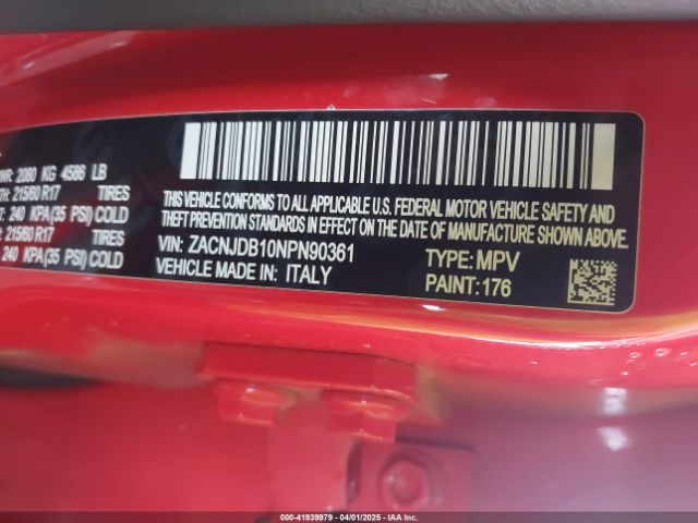 ZACNJDB10NPN90361 Jeep Renegade Latitude 4x4
