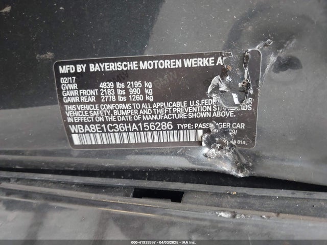 BMW 330e Iperformance 2017 WBA8E1C36HA156286 Image 9