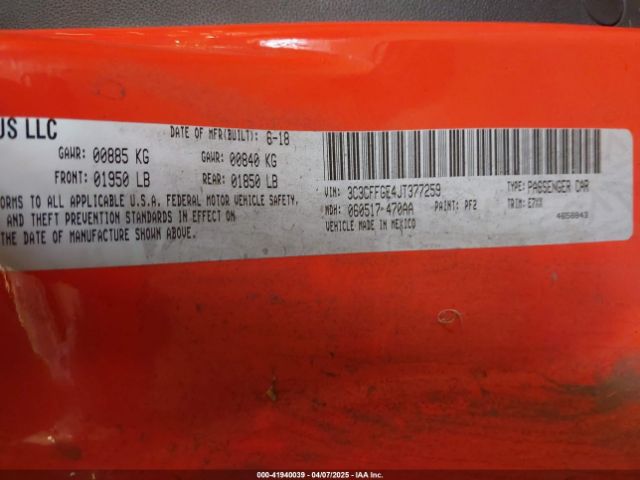 2018 FIAT 500E 3C3CFFGE4JT377259 Photo 8