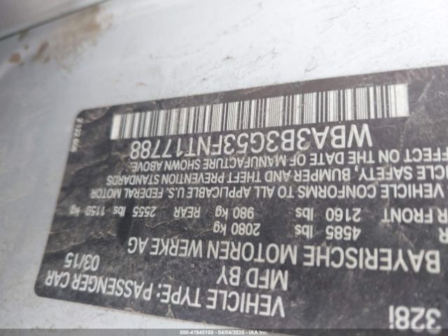 WBA3B3G53FNT17788 BMW 328i Xdrive