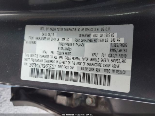 3MZBM1W71GM253727 Mazda Mazda3 I Touring