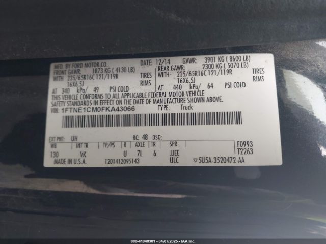 1FTNE1CM0FKA43066 Ford Transit-150