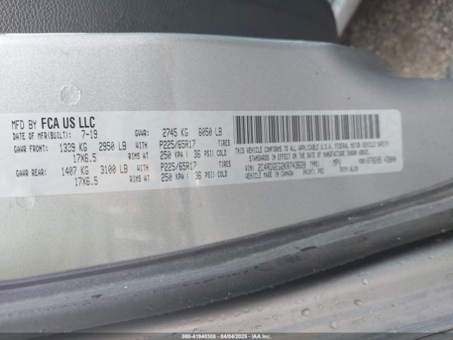 2C4RDGEG2KR743620 Dodge Grand Caravan Gt
