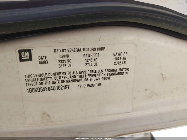 2004 CADILLAC DEVILLE 1G6KD54Y04U102197 Photo 8