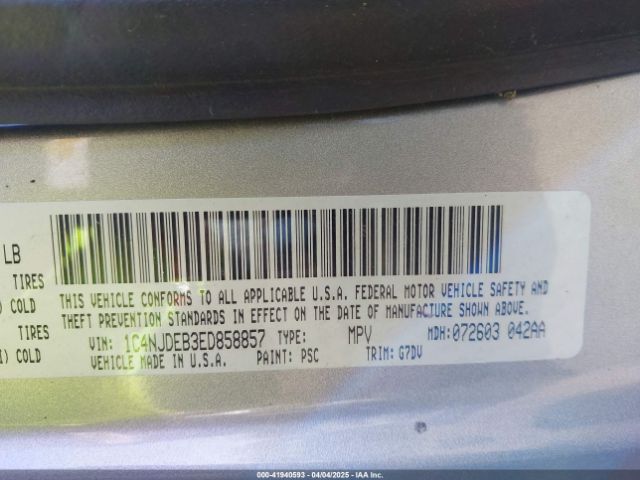 1C4NJDEB3ED858857 Jeep Compass Latitude