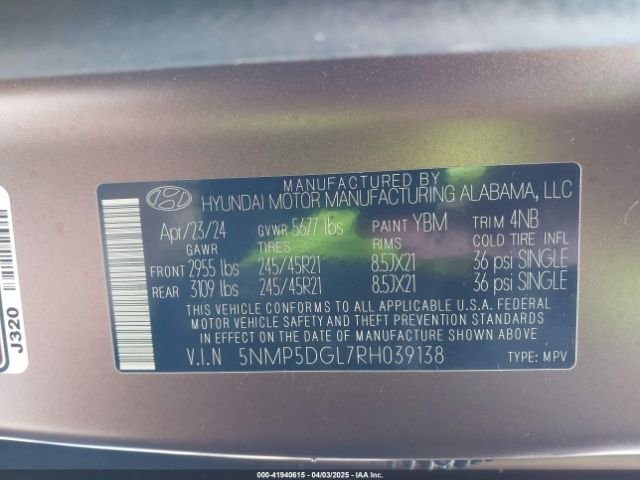 2024 HYUNDAI SANTA FE 5NMP5DGL7RH039138 Photo 8