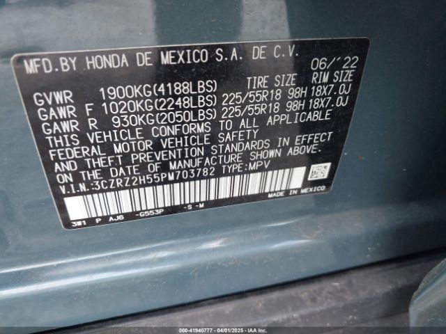 2023 HONDA HR-V 3CZRZ2H55PM703782 Photo 8