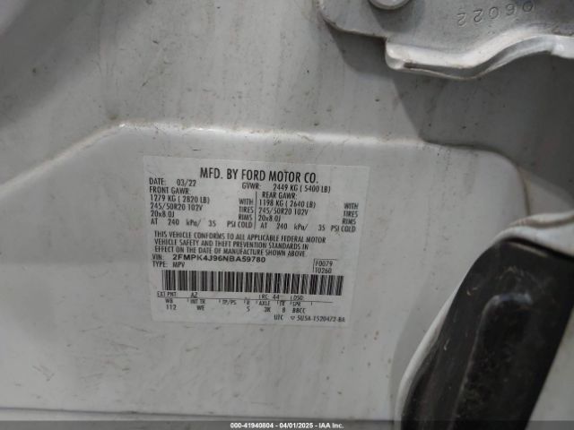 2FMPK4J96NBA59780 Ford Edge St-line