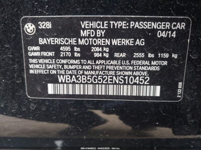 WBA3B5G52ENS10452 BMW 328i Xdrive