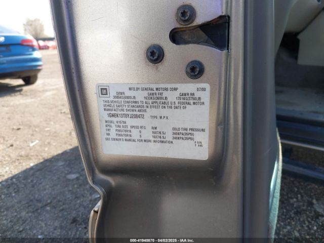 2000 GMC YUKON 1GKEK13T8YJ208472 Photo 8