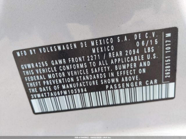 3VW4T7AU6FM103994 Volkswagen Golf Gti 2.0t S 4-door