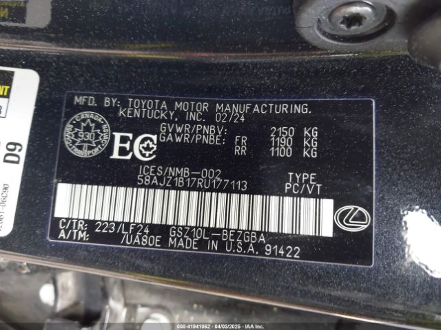 58AJZ1B17RU177113 Lexus ES 350