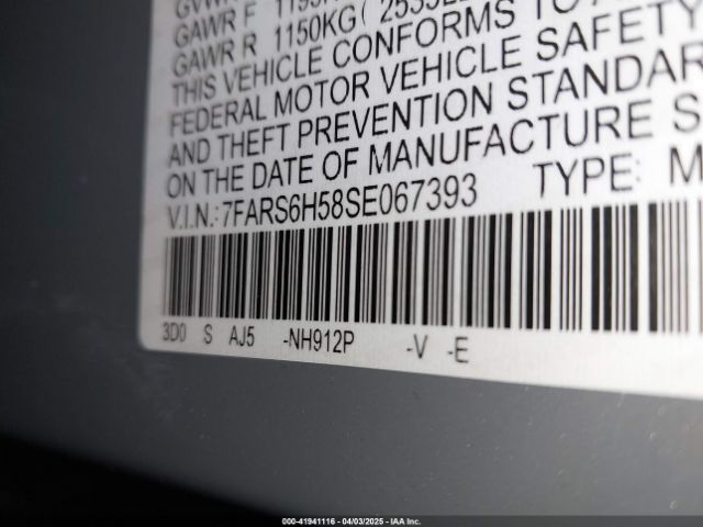 7FARS6H58SE067393 Honda Cr-v Hybrid Sport