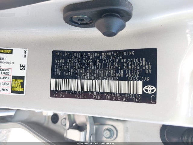 Toyota COROLLA LE 2025 5YFB4MDE6SP236302 Image 9