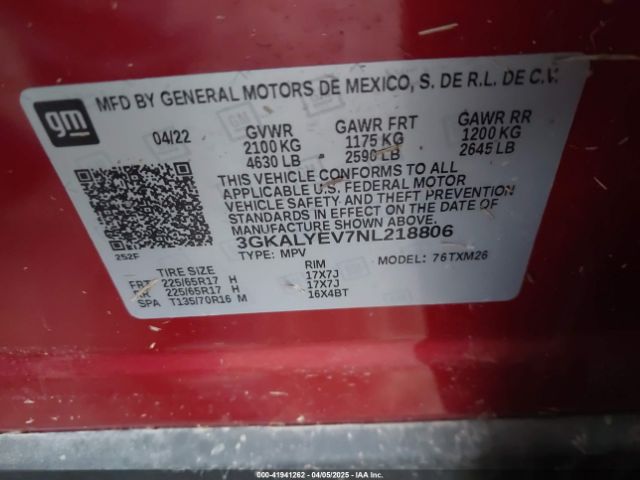 3GKALYEV7NL218806 GMC Terrain Awd At4