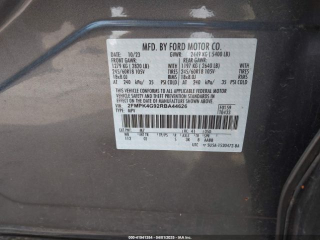 2024 FORD EDGE 2FMPK4G92RBA44626 Photo 8
