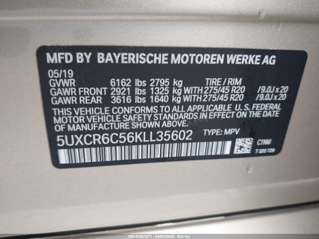 5UXCR6C56KLL35602 BMW X5 Xdrive40i